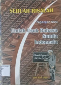Sebuah Risalah : Pegangan Guru Undak Usuk Bahasa Sunda Indonesia